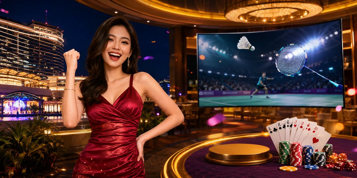 Pemain bertaruh dalam suasana kasino hiburan bergaya di Genting Highlands